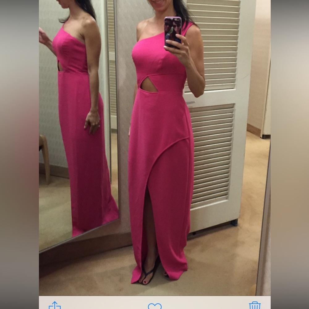 BCBGMaxAzria Pink One-Shoulder Dress